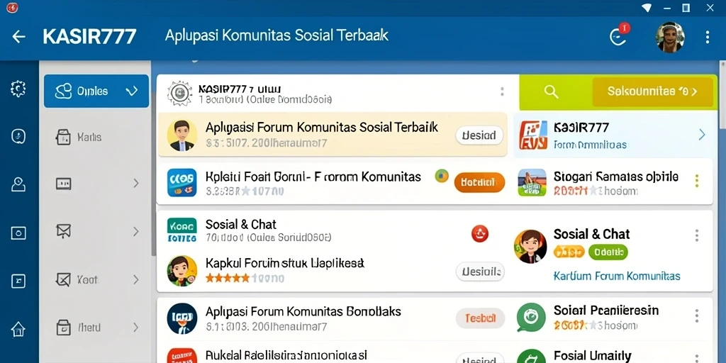 Antarmuka KASIR777 dengan fitur Forum Komunitas yang menarik.