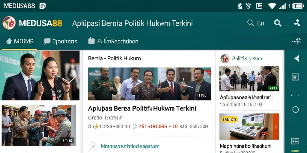Tampilan antarmuka aplikasi MEDUSA88 yang informatif dan mudah digunakan.