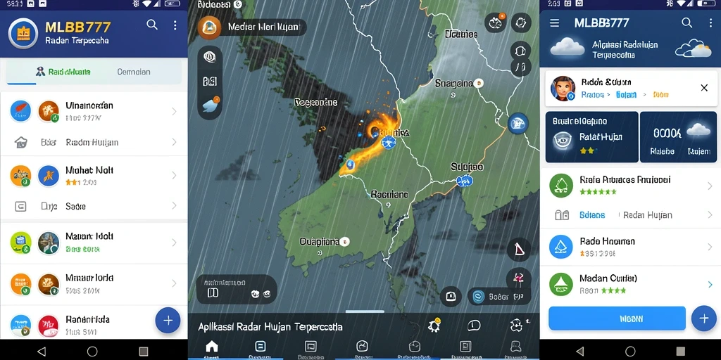 Antarmuka MLBB777 yang intuitif menampilkan radar cuaca dengan jelas.
