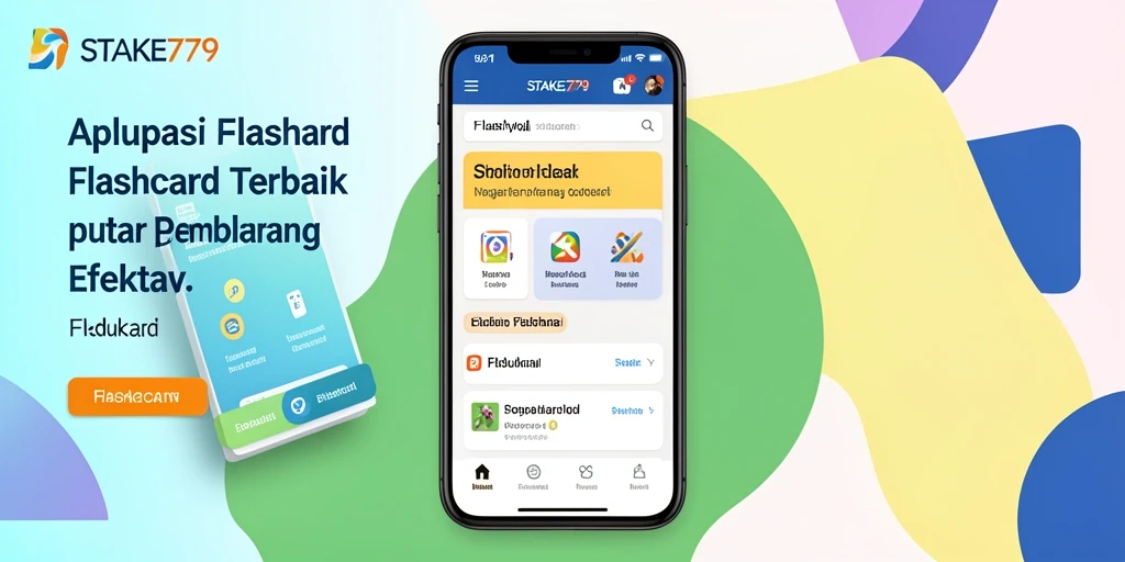 Tampilan antarmuka STAKE779 yang menarik dan fungsional untuk belajar Flashcard.