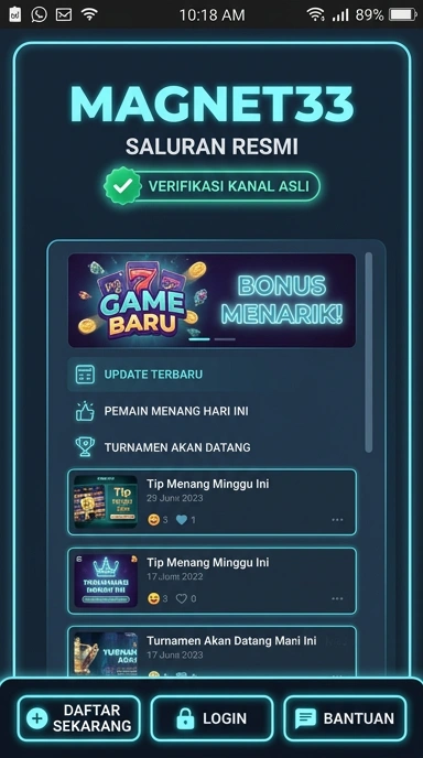 Tampilan kanal resmi magnet33