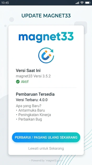 Tampilan riwayat versi magnet33